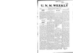 U.N.M. Weekly, Volume 009, No 2, 9/1/1906 by University of New Mexico