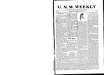 U.N.M. Weekly, Volume 009, No 9, 10/20/1906 by University of New Mexico