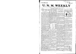 U.N.M. Weekly, Volume 009, No 10, 10/27/1906 by University of New Mexico