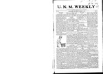 U.N.M. Weekly, Volume 009, No 12, 11/10/1906 by University of New Mexico
