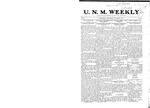 U.N.M. Weekly, Volume 010, No 12, 11/2/1907 by University of New Mexico