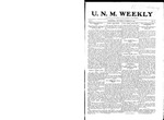 U.N.M. Weekly, Volume 010, No 14, 11/16/1907 by University of New Mexico