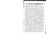 U.N.M. Weekly, Volume 010, No 15, 11/23/1907 by University of New Mexico