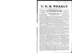 U.N.M. Weekly, Volume 010, No 18, 12/14/1907