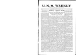 U.N.M. Weekly, Volume 011, No 3, 8/29/1908 by University of New Mexico