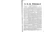 U.N.M. Weekly, Volume 011, No 9, 10/17/1908 by University of New Mexico