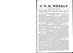 U.N.M. Weekly, Volume 011, No 12, 11/7/1908 by University of New Mexico