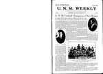 U.N.M. Weekly, Volume 011, No 15, 11/28/1908 by University of New Mexico