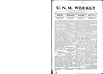 U.N.M. Weekly, Volume 011, No 17, 12/12/1908