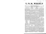 U.N.M. Weekly, Volume 012, No 3, 9/11/1909