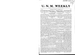 U.N.M. Weekly, Volume 012, No 5, 9/25/1909