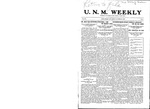 U.N.M. Weekly, Volume 012, No 8, 10/16/1909 by University of New Mexico