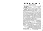 U.N.M. Weekly, Volume 012, No 13, 11/20/1909 by University of New Mexico