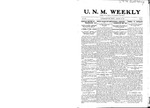 U.N.M. Weekly, Volume 012, No 19, 1/15/1910 by University of New Mexico