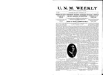 U.N.M. Weekly, Volume 013, No 3, 9/24/1910 by University of New Mexico