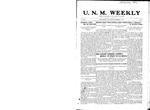 U.N.M. Weekly, Volume 013, No 9, 11/5/1910