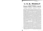 U.N.M. Weekly, Volume 014, No 2, 9/16/1911 by University of New Mexico