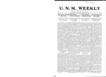U.N.M. Weekly, Volume 014, No 3, 9/23/1911 by University of New Mexico