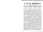 U.N.M. Weekly, Volume 014, No 4, 9/30/1911 by University of New Mexico