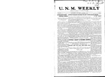 U.N.M. Weekly, Volume 014, No 5, 10/7/1911 by University of New Mexico