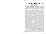U.N.M. Weekly, Volume 014, No 7, 10/21/1911 by University of New Mexico