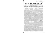 U.N.M. Weekly, Volume 014, No 8, 10/28/1911 by University of New Mexico