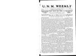 U.N.M. Weekly, Volume 014, No 11, 11/18/1911 by University of New Mexico