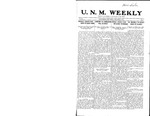 U.N.M. Weekly, Volume 015, No 3, 9/28/1912 by University of New Mexico