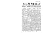 U.N.M. Weekly, Volume 015, No 4, 10/7/1912
