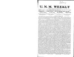U.N.M. Weekly, Volume 015, No 5, 10/14/1912 by University of New Mexico