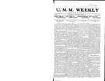 U.N.M. Weekly, Volume 015, No 6, 10/21/1912