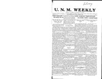 U.N.M. Weekly, Volume 015, No 7, 10/28/1912 by University of New Mexico