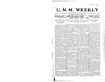 U.N.M. Weekly, Volume 015, No 8, 11/4/1912 by University of New Mexico
