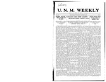 U.N.M. Weekly, Volume 015, No 10, 11/18/1912 by University of New Mexico