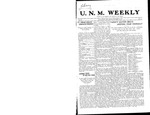 U.N.M. Weekly, Volume 015, No 11, 11/25/1912 by University of New Mexico