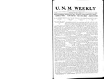 U.N.M. Weekly, Volume 015, No 27, 3/31/1913 by University of New Mexico