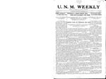 U.N.M. Weekly, Volume 016, No 1, 9/10/1913 by University of New Mexico
