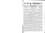 U.N.M. Weekly, Volume 016, No 4, 9/30/1913
