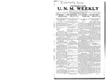U.N.M. Weekly, Volume 016, No 5, 10/7/1913