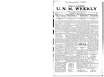 U.N.M. Weekly, Volume 016, No 7, 10/21/1913 by University of New Mexico