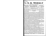 U.N.M. Weekly, Volume 017, No 6, 9/22/1914 by University of New Mexico