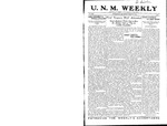 U.N.M. Weekly, Volume 018, No 2, 8/31/1915 by University of New Mexico