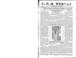 U.N.M. Weekly, Volume 018, No 3, 9/7/1915 by University of New Mexico