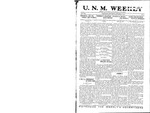 U.N.M. Weekly, Volume 018, No 4, 9/14/1915 by University of New Mexico