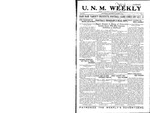 U.N.M. Weekly, Volume 018, No 7, 10/5/1915 by University of New Mexico