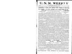 U.N.M. Weekly, Volume 018, No 9, 10/19/1915 by University of New Mexico