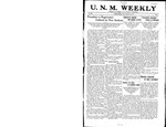 U.N.M. Weekly, Volume 019, No 1, 8/22/1916 by University of New Mexico