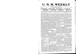 U.N.M. Weekly, Volume 020, No 8, 12/4/1917