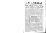 U.N.M. Weekly, Volume 020, No 9, 12/11/1917 by University of New Mexico
