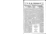 U.N.M. Weekly, Volume 025, No 8, 11/10/1922 by University of New Mexico